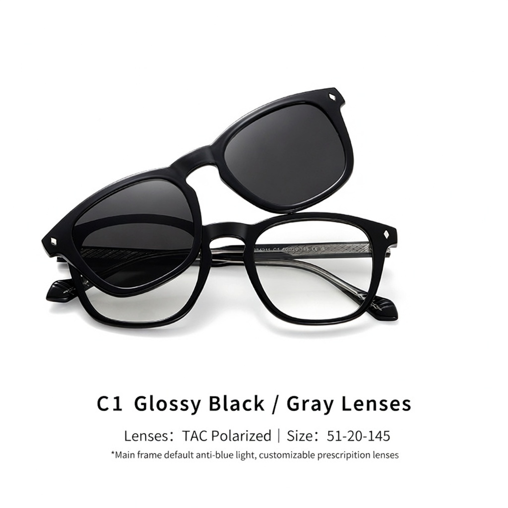 Eyeao Magnetic Polarized Blue light blocking Sunglasses S34211