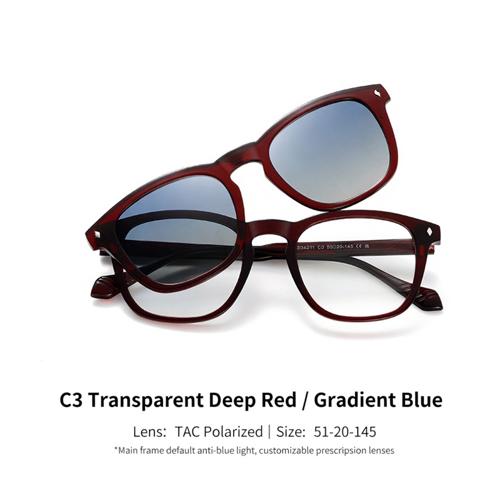 Eyeao Magnetic Polarized Blue light blocking Sunglasses S34211