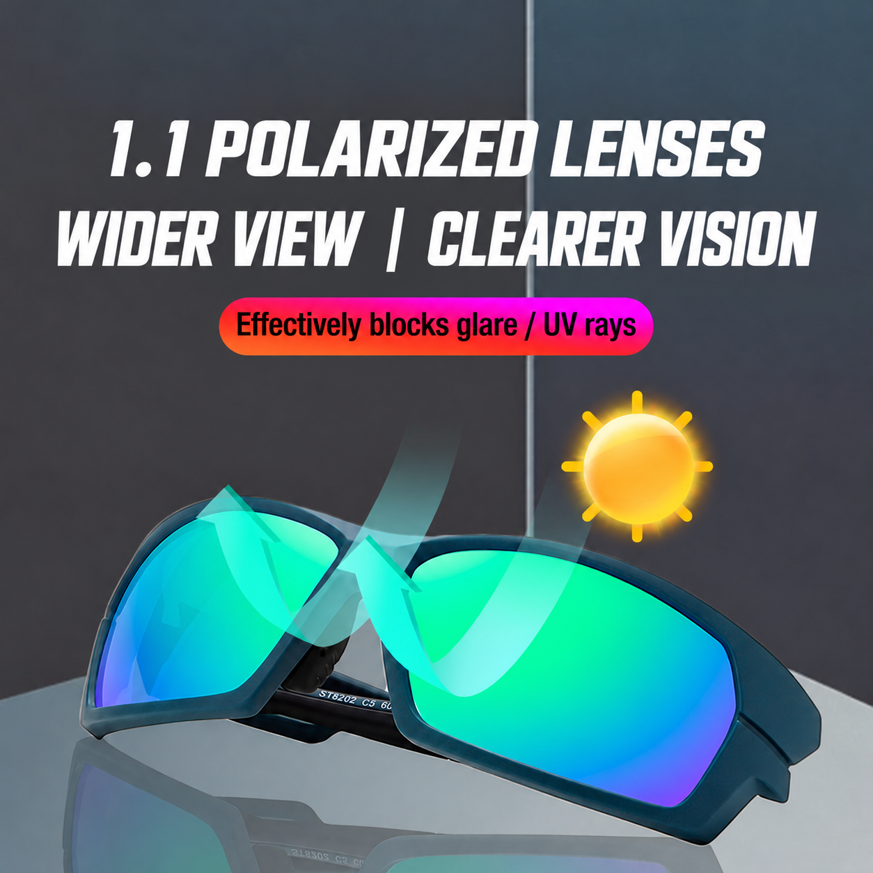Eyeao Square Polarized UV400 Sunglasses S18202
