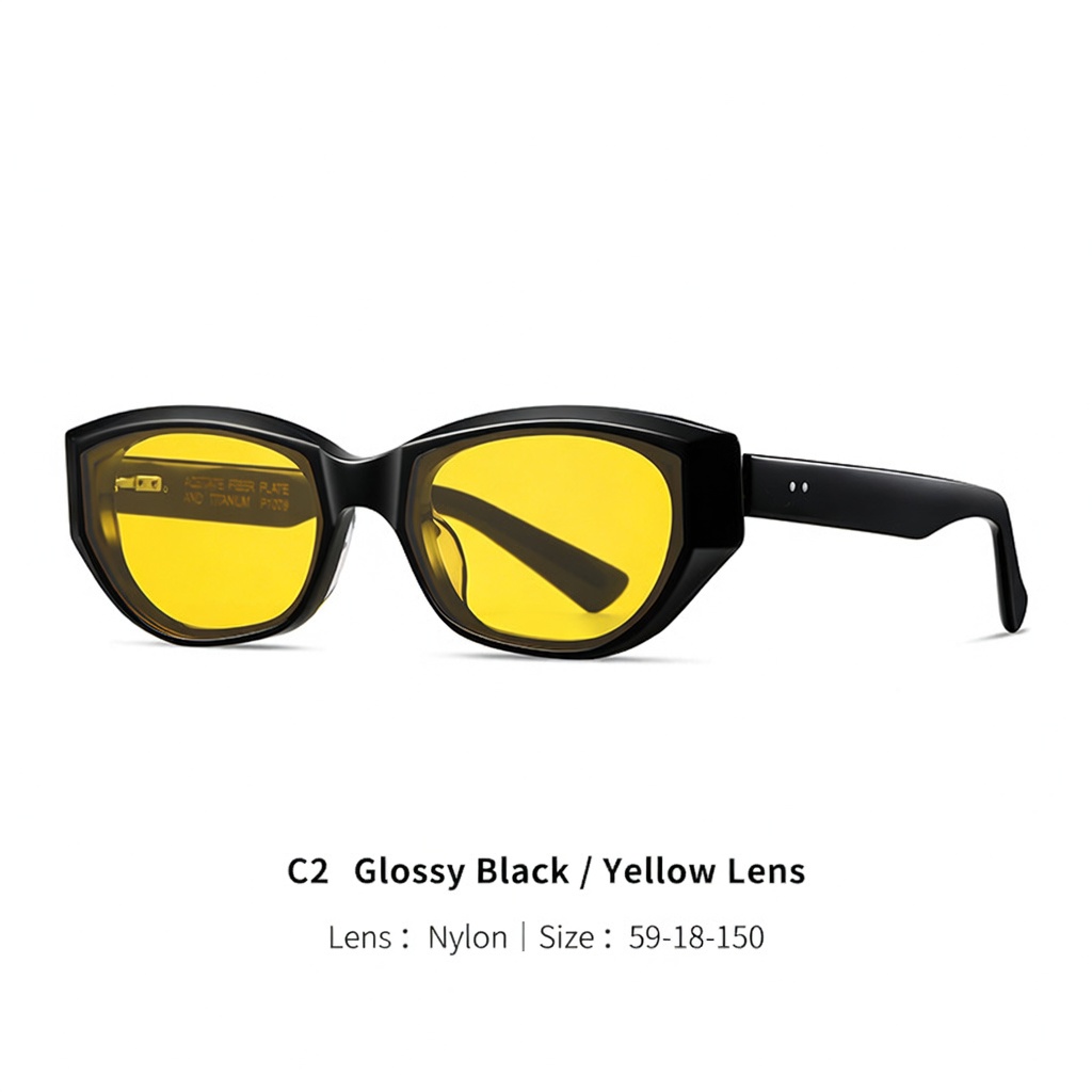 Eyeao Oval Acetate UV400 Sunglasses P1005